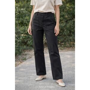 Nili Lotan Utility Pants BlackMade in  USA sz 6 Minimalist Luxury Italian Fabric